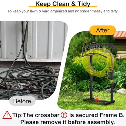 Garden Hose Holder,100ft Capacity Hose Reel for Outside