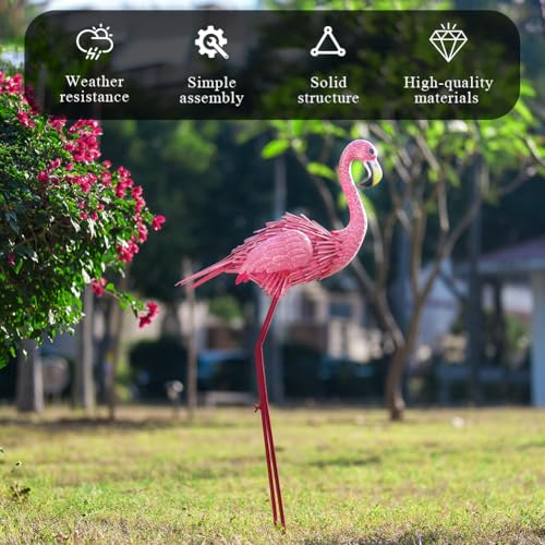 35" Flamingo Garden Statues & Sculpture - color: Flamingo 2
