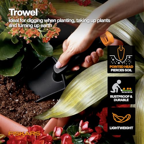 Fiskars Hand Trowel - Fiber Composite Gardening Hand Tool with Hang Hole - Lawn and Yard Tools (Pack of 4) - size: 4 Pack