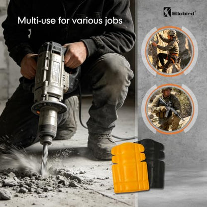 Ellobird Knee Pad Insert For Work Pants,9.45X6.53X0.98 inch 2 PCs - A Pair - color: black