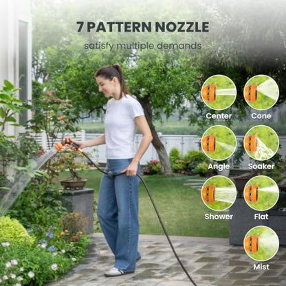 Giraffe Tools Garden Retractable Hose Reel Auto Rewind Wall Mount 1/2"130FT - size: 1/2" 130FT