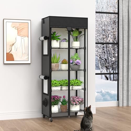 Small Greenhouse for Indoors, 5 Tier 23.1" L×13.2" W×61.2" H
