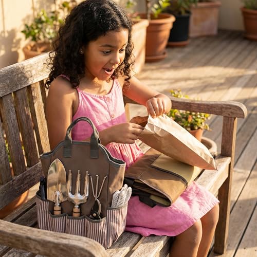 Kids Gardening Apron Tool Bag Waterproof Oxford Canvas Storage