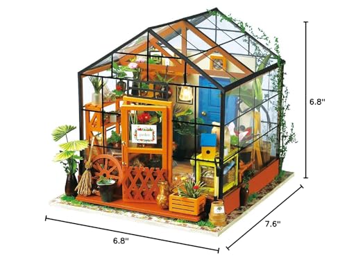 Rolife Greenhouse DIY Miniature Dollhouse Kit Creative Gift for Adults