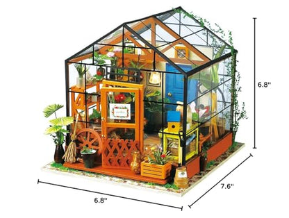 Rolife Greenhouse DIY Miniature Dollhouse Kit Creative Gift for Adults