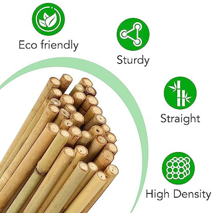 SWANGSA 55 Pack Bamboo Stakes for Plant 3 Feet, Bamboo Sticks for Garden Plant Support Stakes Poles for Tomatoes, Beans, Flowers, Potted Plants, Indoor and Outdoor Climbing Plants - size: 3 Feet - 55 Pack