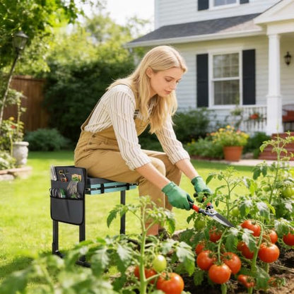 Outsunny Garden Kneeler and Seat 330lbs Heavy Duty Foldable Garden Stool