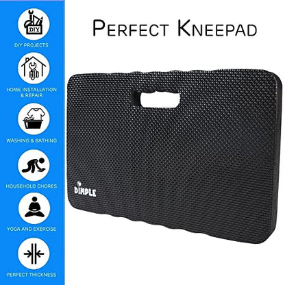 Dimple Kneeling Pad, High Density Thick Foam Comfort Kneeling Mats - color: Black, size: Single