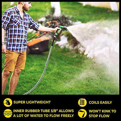 BIONIC STEEL PRO 75 Ft Metal Garden Hose with Brass Nozzle - size: 75 Feet