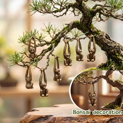 Civaner 50 Pcs Mini Monkey Figurines Vintage Metal Monkey Statues - style: Monkey