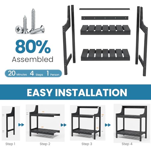 Potting Table–Storage,Workstation - color: Gray