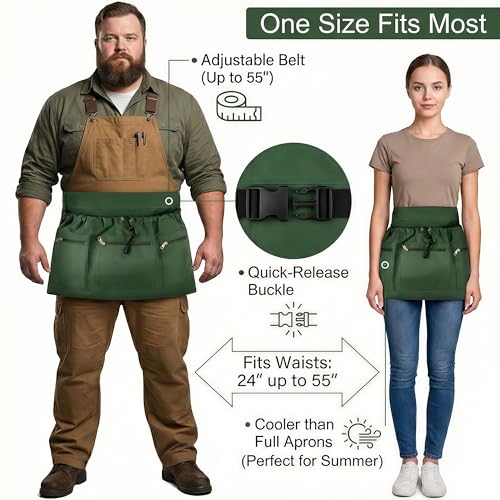 Garden Apron Tool Belt, Waist Organizer Set
