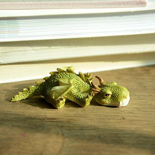 Top Collection Miniature Fairy Garden and Terrarium Statue, Sleepy Mini Dragon - color: Sleepy Mini Dragon