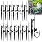 15 Sets 360° Adjustable Irrigation Misting Heads with Stake - size: 15 Sets Misting Heads with Stake