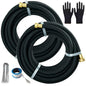 AMRITA 1/2"Soaker Hose KIT, 25ft 2Pack Garden Drip Hoses Brass Couplings - color: 1/2"×(25FT)×(2PCS)