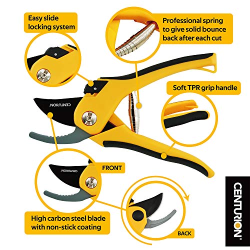 Centurion 199 Pruner Set 5/8" Bypass & Anvil Pruning Shears Hand Pruner (Set of 2)
