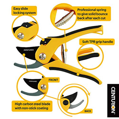 Centurion 199 Pruner Set 5/8" Bypass & Anvil Pruning Shears Hand Pruner (Set of 2)
