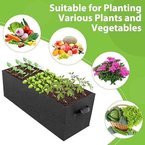 3 Pack Fabric Raised Garden Bed, 22 Gallon 3x1x1 FT Garden Growing Bag
