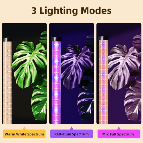 Standing Grow Light, 42W Full Spectrum Vertical, 4FT Timer, 2 Pack