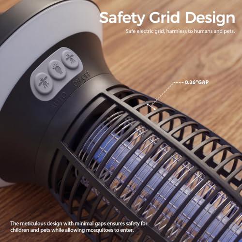 Solar Bug Zapper Outdoor and Indoor, Mosquito Fly Zapper for Home - color: black