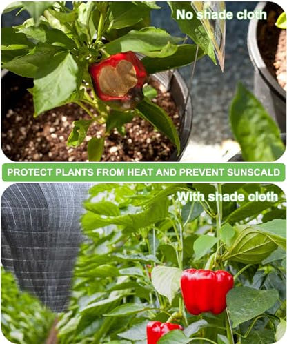 Mklsit 70% Shade Cloth for Garden, 20x20 FT Breathable Sun Shade Mesh Tarp - size: 20ft x 20ft 70%