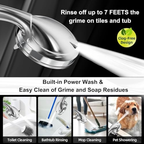 BESAQUO 9 Settings Air-Induction High Pressure Handheld shower head - color: Silver