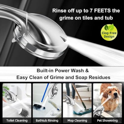 BESAQUO 9 Settings Air-Induction High Pressure Handheld shower head - color: Silver