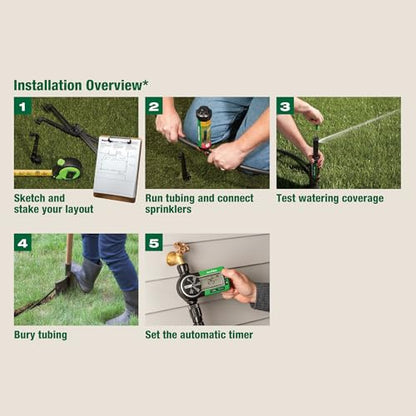 Rain Bird 32ETI DIY Install In-Ground Automatic Sprinkler Kit - style: Automatic Sprinkler System Kit w/ Timer