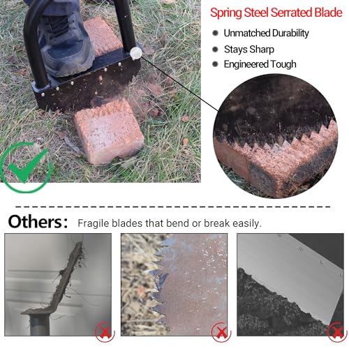 One-Piece 41in Manual Edger Lawn Tool with Spring Steel Blade - size: 41" One-piece