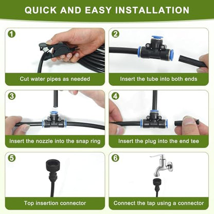 Drip Irrigation System Kit, 50FT Automatic Watering with Timer - size: 50FT with Timer