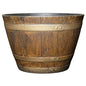 15" Jameson Barrel with Drainage in Distressed Oak