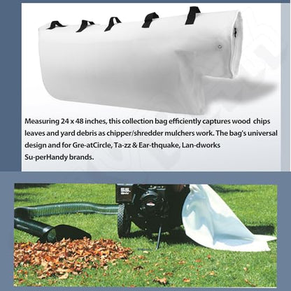 24x48 Universal Wood Chipper Shredder Bag for Landworks, Earthwise Chippers