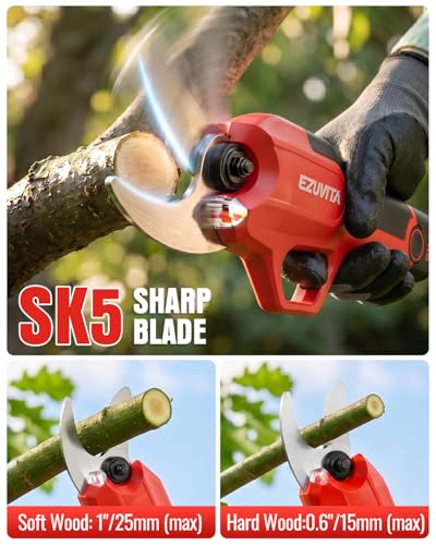Cordless Electric Pruning Shears - color: Red and Black