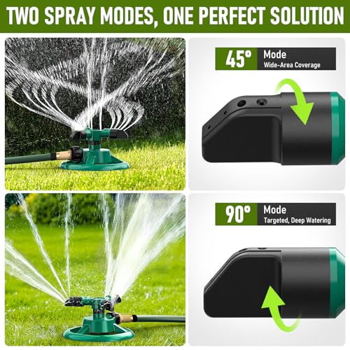 Sprinklers for Yard, Lawn & Garden Sprinkler Automatic 360 Rotating for Large Area Coverage, Grass Water Sprinkler for Water Fun-2PCS - size: 2PCS