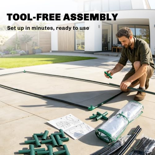 Outsunny 6' x 3' x 5' Portable Walk-in Greenhouse with Plastic Cover Clear - style: Modern