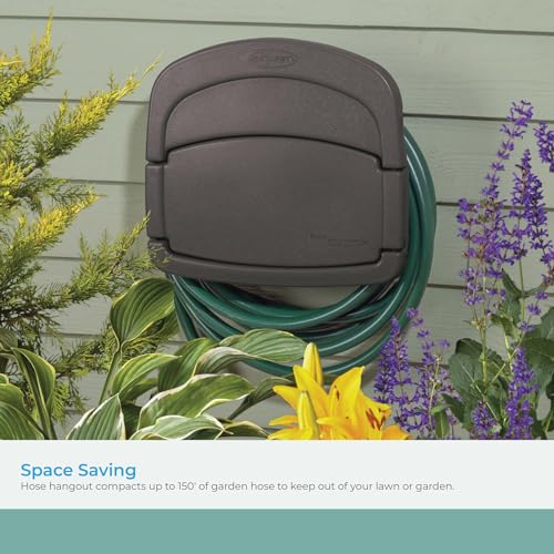 Suncast DHH150ST Deluxe Hangout Hose Hanger, Stoney - color: Stoney Gray, size: No Size (Pack of 1)