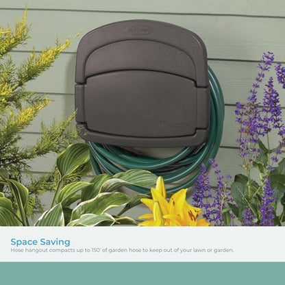 Suncast DHH150ST Deluxe Hangout Hose Hanger, Stoney - color: Stoney Gray, size: No Size (Pack of 1)