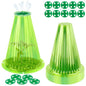 UQM 20 Pack Garden Cloches for Plants with Rotary Vent Cover Reusable - color: Green-20pc