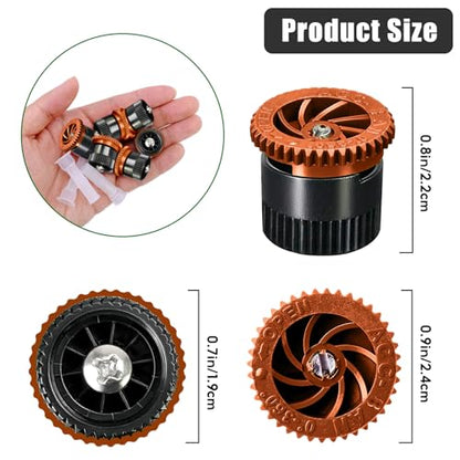 10 Pieces Variable Arc Nozzle, Replacement Pop-up Sprinkler Heads Compatible with Most of Adjustable Pop Up Sprinkler Spray Head for Garden Lawn Irrigation (8AN) - size: 8AN