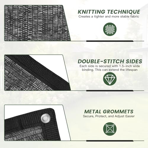 6.5 x 10 FT 55% Heavy Duty Shade Cloth Mesh Tarp - size: 55% - 6.5 x 10 FT Premium