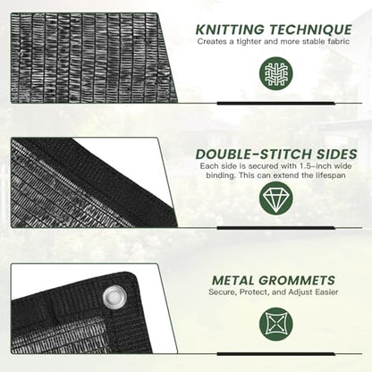 6.5 x 10 FT 55% Heavy Duty Shade Cloth Mesh Tarp - size: 55% - 6.5 x 10 FT Premium