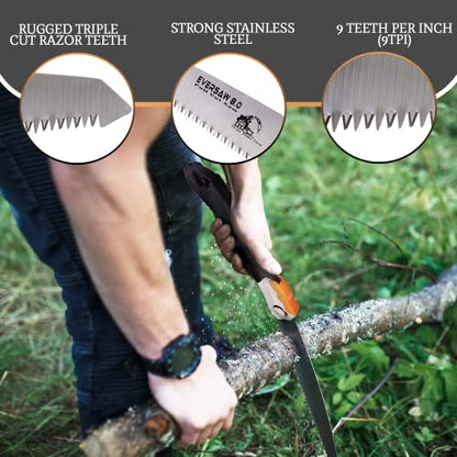 8-inch Folding Hand Saw Compact Camp Saw for Trees Pruning and Gardening