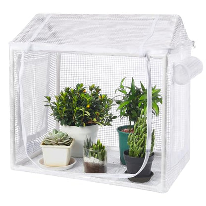 Fully Enclosed Mini Indoor Greenhouse with Top Opening