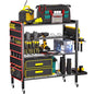 Ultrawall Power Tool Organizer Cart, Rolling Tool Storage Stand with Wheels