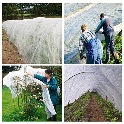 Plant Covers Freeze Protection 10 Ft x 33 Ft 1.1oz Frost Cloth Plant Freeze Protection, Floating Row Cover Frost Blanket for Outdoor Plants Winter Garden Covers for Vegetables