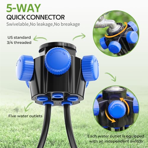 HIRALIY 100FT Drip Irrigation Kit for Raised Beds & Gardens - size: 100FT