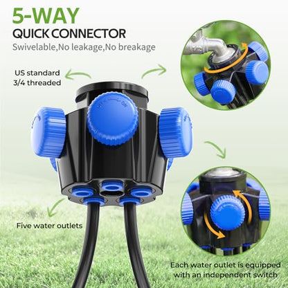 HIRALIY 100FT Drip Irrigation Kit for Raised Beds & Gardens - size: 100FT
