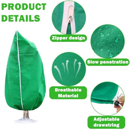 Plant Covers Freeze Protection, 4 Pack 31.5''×47.3'' Tree Covers for Winter