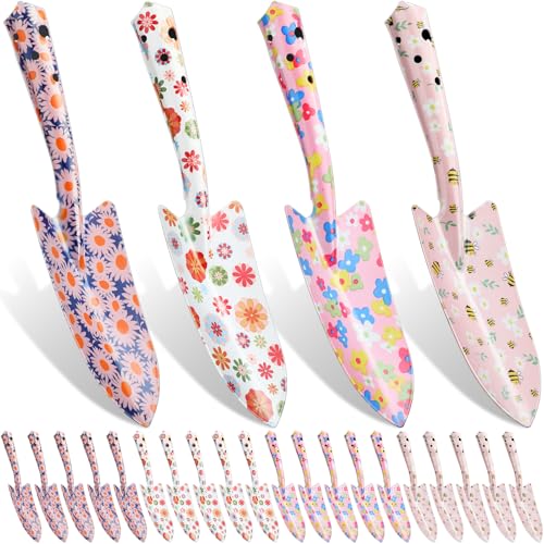 12 Pcs Floral Garden Shovels Bulk Gardening Gift, Pink Daisy - style: Pink Daisy