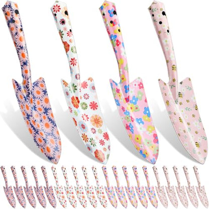 12 Pcs Floral Garden Shovels Bulk Gardening Gift, Pink Daisy - style: Pink Daisy